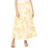 image:imageVince Camuto Womens Floral Pleated Straight Hem Maxi SkirtNew Ivory