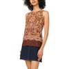 image:imageVince Camuto Womens Floral Print Sleeveless Tank TopRust