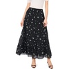 image:imageVince Camuto Womens Floral Print Smocked Waist Maxi SkirtRich Black