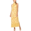 image:imageVince Camuto Womens Floral Sleeveless Halter Neck Maxi DressLemon Cream