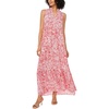 image:imageVince Camuto Womens Floral V Neck Sleeveless Maxi DressLobster Red
