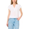 image:imageVince Camuto Womens Front Placket VNeck BlouseUltra White