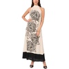 image:imageVince Camuto Womens High Neck Challis Sleeveless Maxi DressAlmond