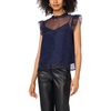 image:imageVince Camuto Womens High Neck Ruffle Sleeve TankClassic Navy