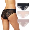 Black/Soft Violet/Taupe (3pk)