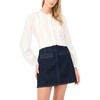 image:imageVince Camuto Womens Lace Button Down Long Sleeve TopUltra White