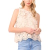 image:imageVince Camuto Womens Lace Button Down Sleeveless ShellSoft Cream