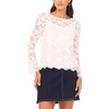 image:imageVince Camuto Womens Lace Crew Neck Flare Sleeve Cropped BlouseNew Ivory