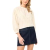 image:imageVince Camuto Womens Lace Half Placket BlouseNew Ivory