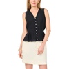 image:imageVince Camuto Womens Lace Trim V Neck Sleeveless TopRich Black