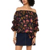 image:imageVince Camuto Womens Off the Shoulder 34 Bubble Sleeve BlouseRich Black