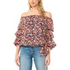 image:imageVince Camuto Womens Off the Shoulder Lantern Sleeve Lurex BlouseClassic Navy