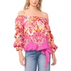 image:imageVince Camuto Womens OfftheShoulder Balloon Sleeve BlouseCherry Rose