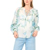 image:imageVince Camuto Womens Oversized Long Sleeve Tie Front BlouseSerenity