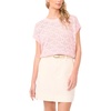 image:imageVince Camuto Womens Pointelle Crew Neck Short Sleeve SweaterPink Lilac