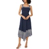 image:imageVince Camuto Womens Printed Hanky Hem Tank Midi DressClassic Navy