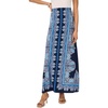 image:imageVince Camuto Womens Printed Pull on Maxi SkirtClassic Navy