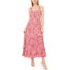 image:imageVince Camuto Womens Printed Sleeveless Thick Strap Maxi DressLobster Red