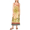 image:imageVince Camuto Womens Printed Square Neck Smocked Back Maxi DressSage
