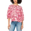 image:imageVince Camuto Womens Raglan Puff 34 Sleeve BlouseCherry Red