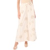 image:imageVince Camuto Womens Ruffle Embroidery Elastic Waist Wide Leg PantNew Ivory