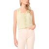 image:imageVince Camuto Womens Ruffled V Neck Sleeveless TopLily Green