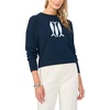 image:imageVince Camuto Womens Sardine Motifcrew Neck Long Sleeve SweaterClassic Navy