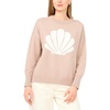 image:imageVince Camuto Womens Shell Motif Crew Neck Long Sleeve SweaterSweet Taupe
