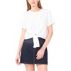 image:imageVince Camuto Womens Short Sleeve Tie Front TopUltra White