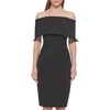 image:imageVince Camuto Womens Sleeveless Off Shoulder Cocktail Midi DressBlack
