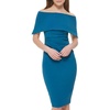 image:imageVince Camuto Womens Sleeveless Off Shoulder Cocktail Midi DressCobalt