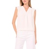 image:imageVince Camuto Womens Sleeveless VNeck Ruffle Sleeve BlouseNeutral