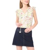 image:imageVince Camuto Womens SplitNeck Flutter Sleeve BlouseRaspberry Sorbet