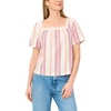 image:imageVince Camuto Womens Square Neck Short Sleeve BlouseTangerine