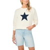 image:imageVince Camuto Womens Star Motif Crew Neck Long Sleeve SweaterAntique White