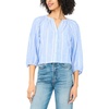 image:imageVince Camuto Womens Striped 34 Raglan Sleeve Button Down BlouseUltramarine