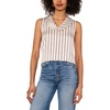 image:imageVince Camuto Womens Striped Sleeveless Cowl Neck BlouseNew Ivory