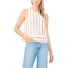 image:imageVince Camuto Womens Striped Sleeveless Crew Neck BlouseRed Hot