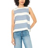 image:imageVince Camuto Womens Striped Sleeveless Crew Neck TopDenim