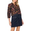 image:imageVince Camuto Womens Tie Neck 34 Peasant Sleeve BlouseRich Black