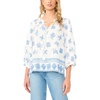 image:imageVince Camuto Womens Tie Neck Peasant Sleeve BlouseUltra White