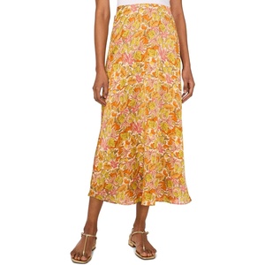 image:imageVince Camuto Bias Pull On Midi SkirtCrushed Orange