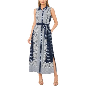 image:imageVince Camuto Collared Sleeveless Button UpClassic Navy