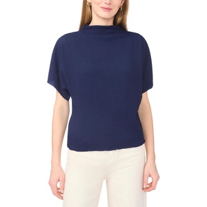 image:imageVince Camuto Cowl Neck Short Flutter Sleeve Blouse407 Classic Navy