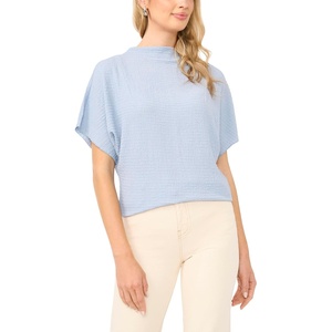 image:imageVince Camuto Cowl Neck Short Flutter Sleeve BlouseSky