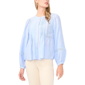 image:imageVince Camuto Crew Neck with Pleated FrontCool Lavender