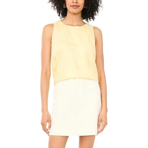 image:imageVince Camuto Long Length Tank with Side VentLemon Cream