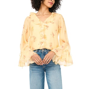 image:imageVince Camuto Ruffle Sleeve and Center FrontMellow Yellow