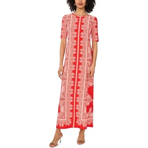 image:imageVince Camuto Womens 34 Sleeve Crew Neck Maxi DressLobster Red