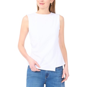 image:imageVince Camuto Womens Asymmetrical Sleeveless Knit BlouseNew Ivory
